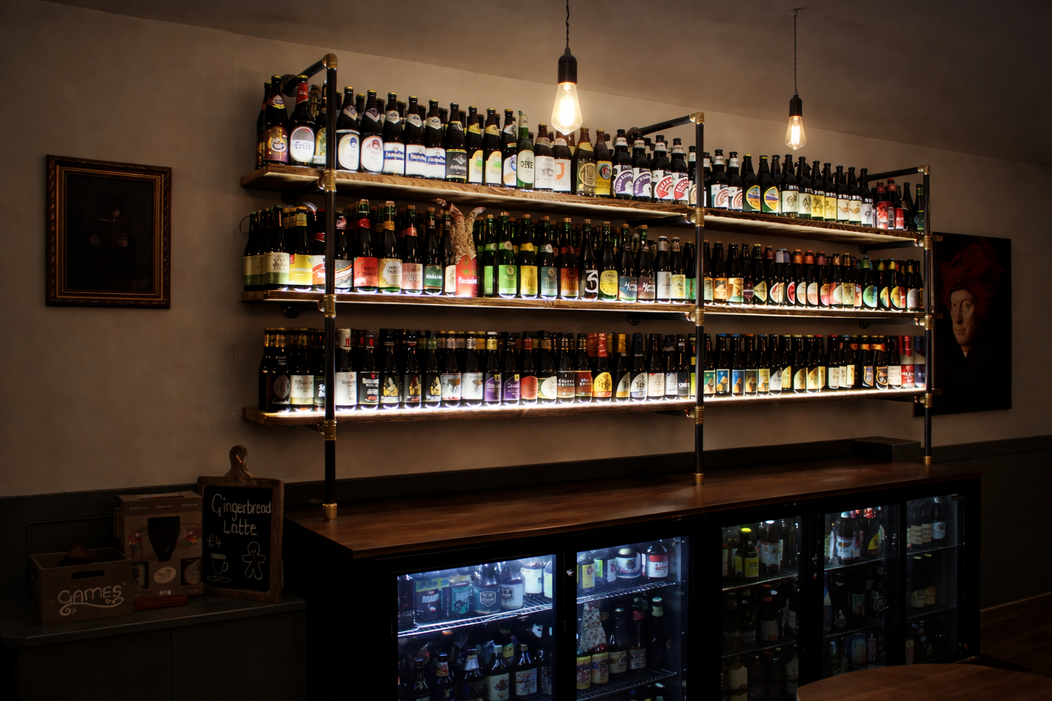 Belgian beer bottle selection at The Barrel House Birkdale